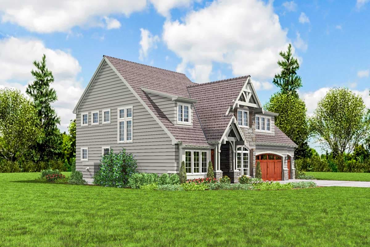 Plan 69433AM: Tall, Dark & Handsome - in Two Versions - Image #9 - Country, Craftsman, European, Tudor