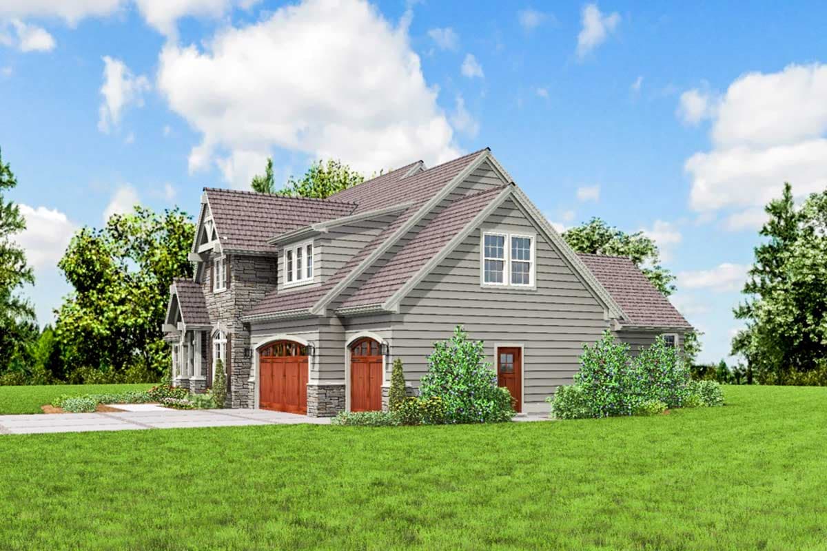 Plan 69433AM: Tall, Dark & Handsome - in Two Versions - Image #16 - Country, Craftsman, European, Tudor