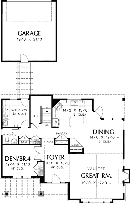 Plan 69436AM: High-End Finishes - Floor Plan - Main Level - Craftsman, Northwest