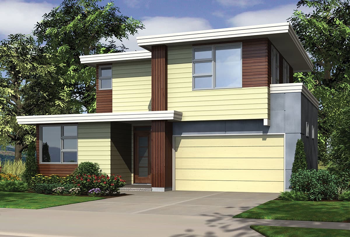 Plan 69446AM: Stunning Contemporary Home Plan with Photos - Image #13 - Modern