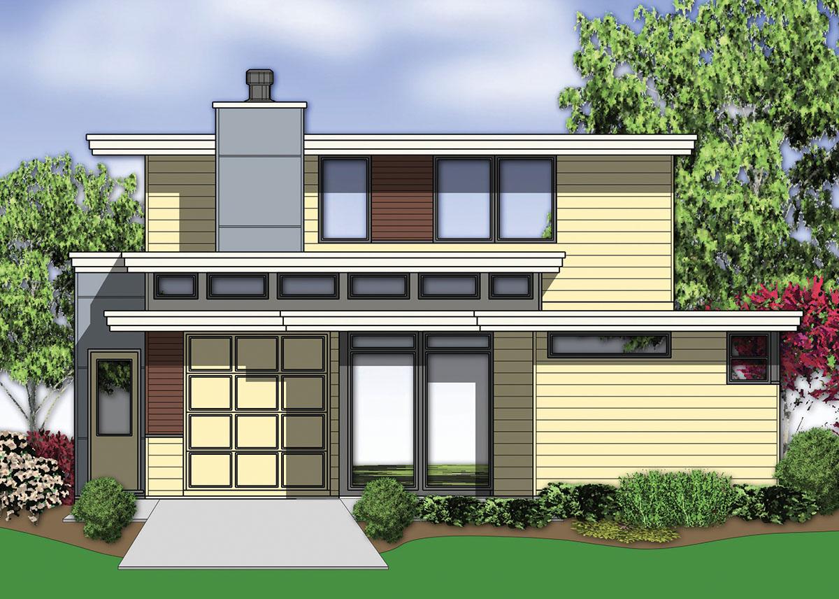 Plan 69446AM: Stunning Contemporary Home Plan with Photos - Image #14 - Modern
