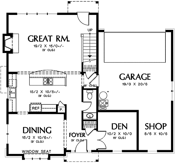 Plan 69447AM: Open Great Room in Two Versions - Floor Plan - Main Level - European, Northwest