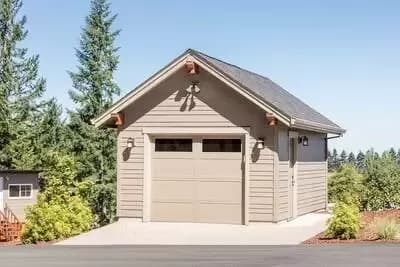 Traditional One Car Garage