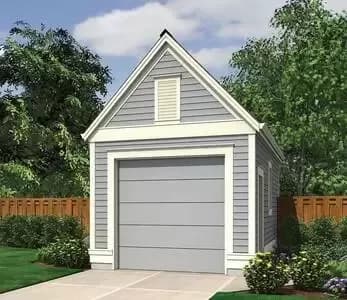 One-Car Garage with Lap Siding