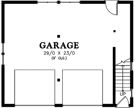 Plan 69472AM: Garage Studio with Shed Dormer - Floor Plan - Main Level - Carriage, Cottage