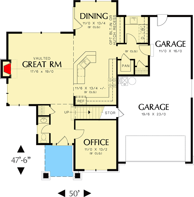Plan 6948AM: Quaint Cottage Design - Floor Plan - Main Level - Craftsman, Northwest