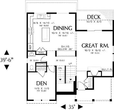 Plan 69488AM: Open Floor Plan - Floor Plan - Main Level - Northwest, Traditional