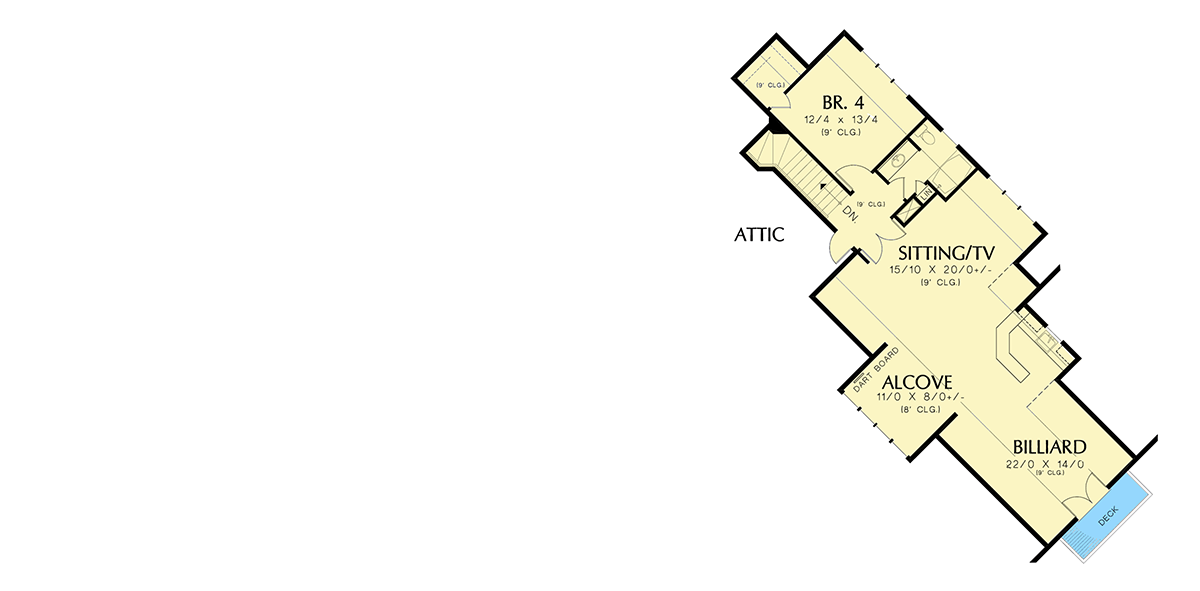 Plan 69499AM: Mountain Craftsman with Angled 4-Car Garage - Floor Plan - 2nd Floor - Craftsman, Mountain, Northwest