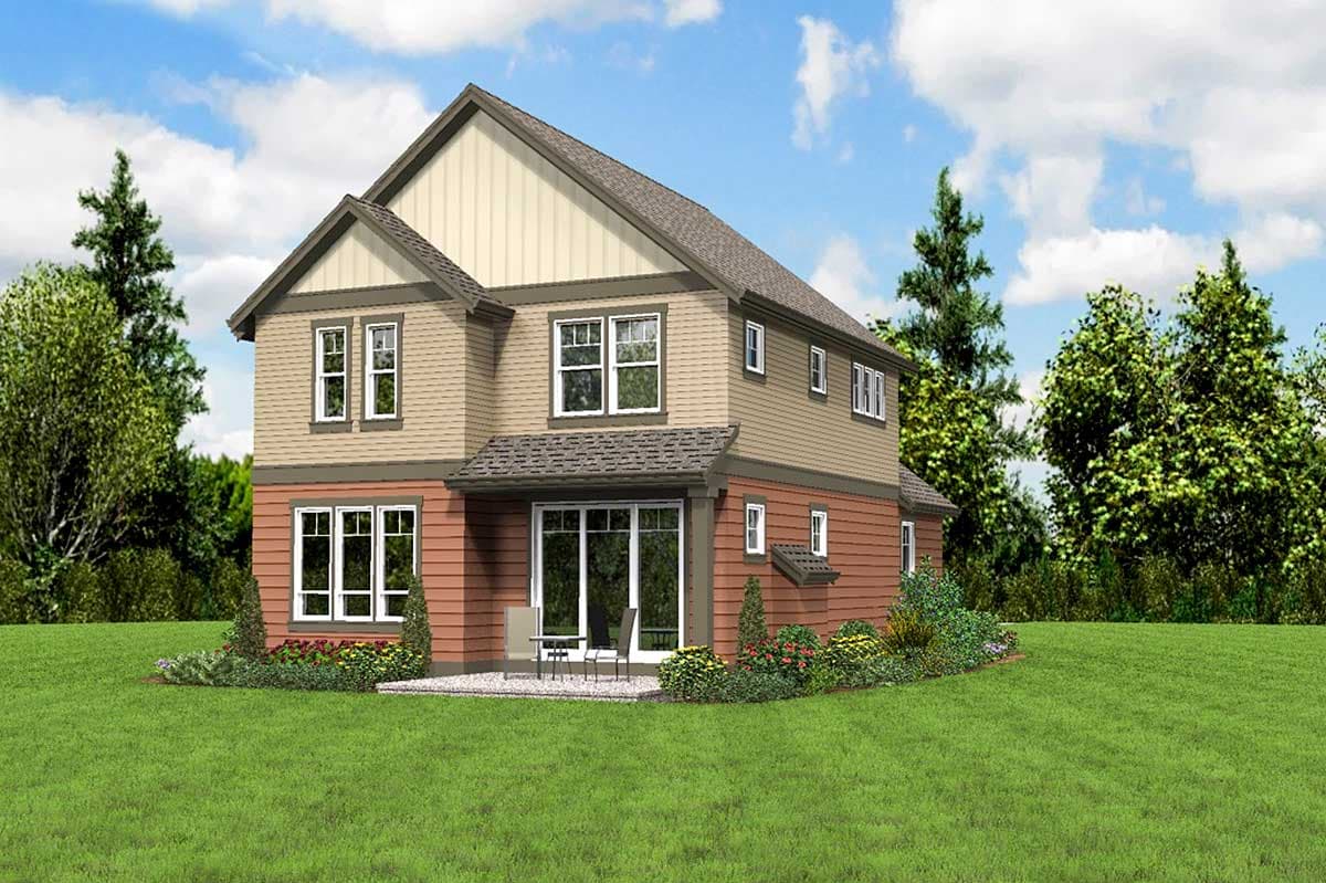Plan 69501AM: Narrow Lot Craftsman Home Plan - Image #6 - Craftsman, Northwest