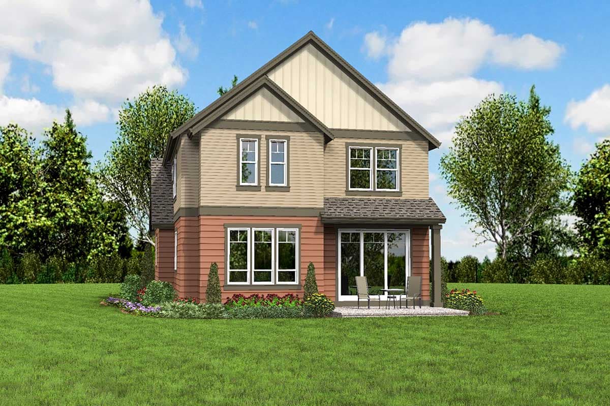 Plan 69501AM: Narrow Lot Craftsman Home Plan - Image #7 - Craftsman, Northwest