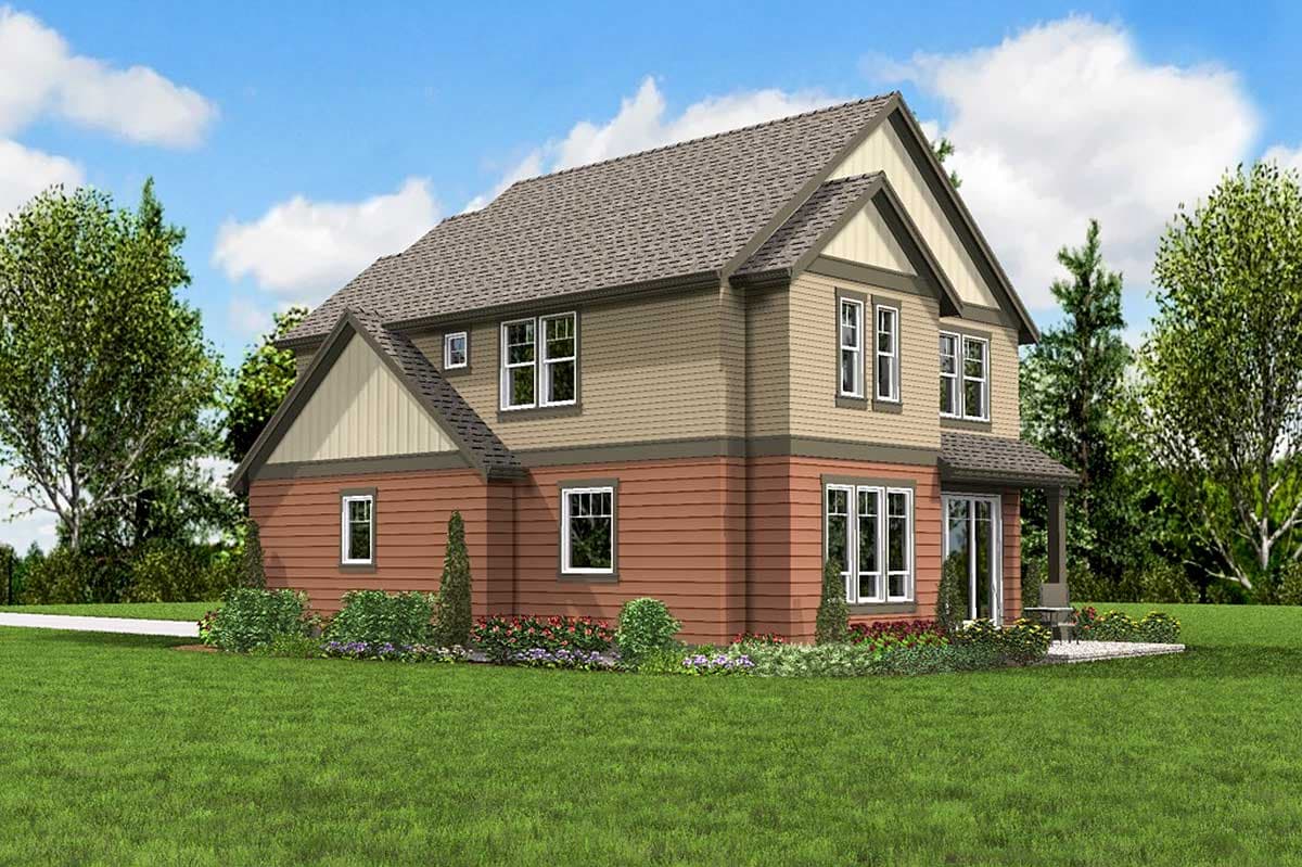 Plan 69501AM: Narrow Lot Craftsman Home Plan - Image #8 - Craftsman, Northwest