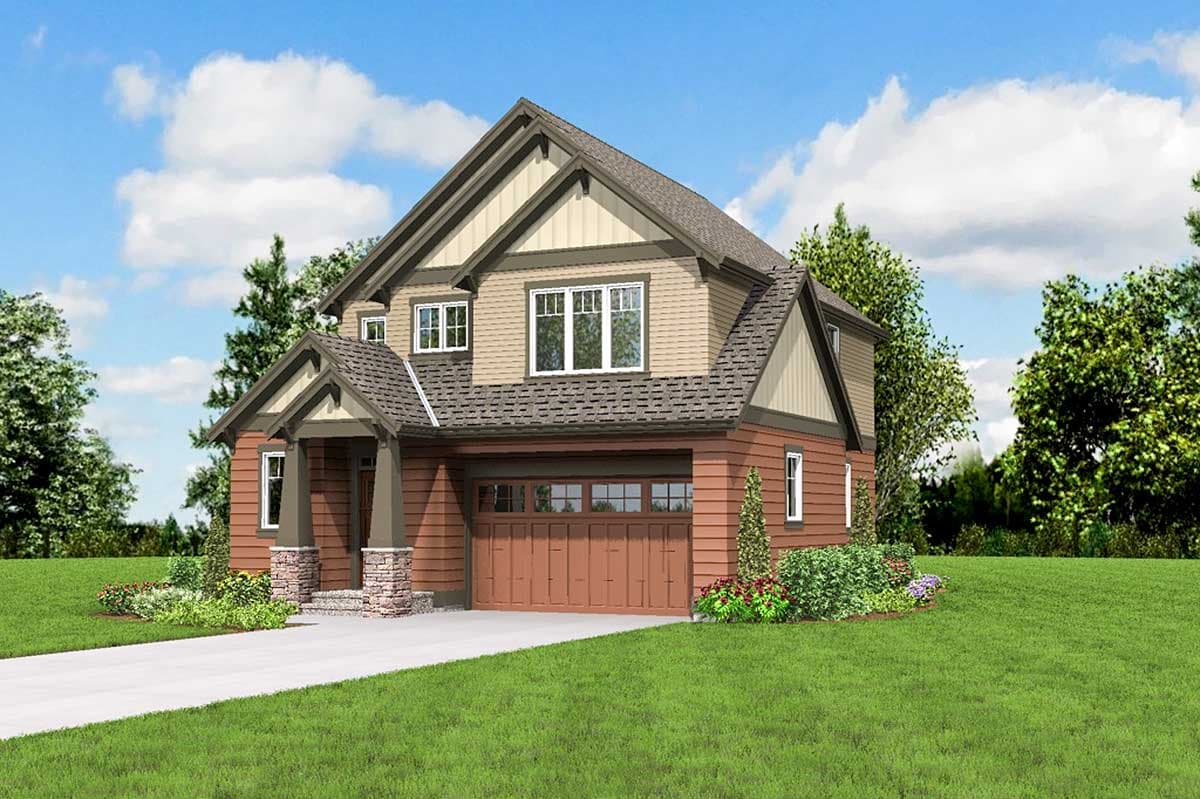 Plan 69501AM: Narrow Lot Craftsman Home Plan - Image #11 - Craftsman, Northwest