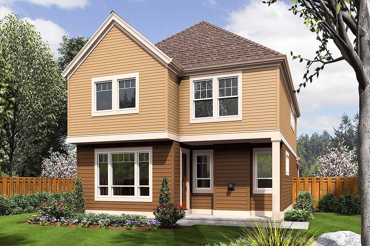 Plan 69502AM: Craftsman House Plan Designed for a Narrow Lot - 1851 Sq Ft - Architectural Designs - Image #12 - Northwest, Traditional