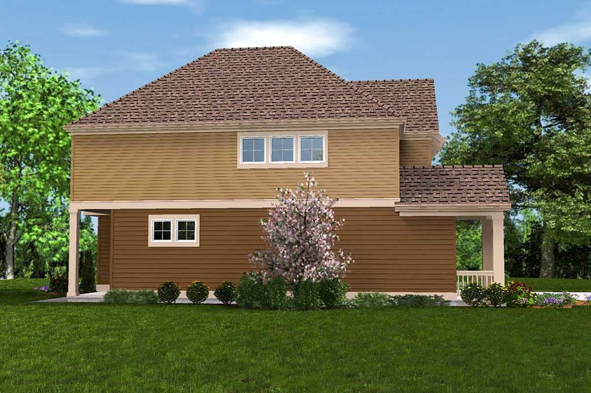 Plan 69502AM: Craftsman House Plan Designed for a Narrow Lot - 1851 Sq Ft - Architectural Designs - Image #4 - Northwest, Traditional