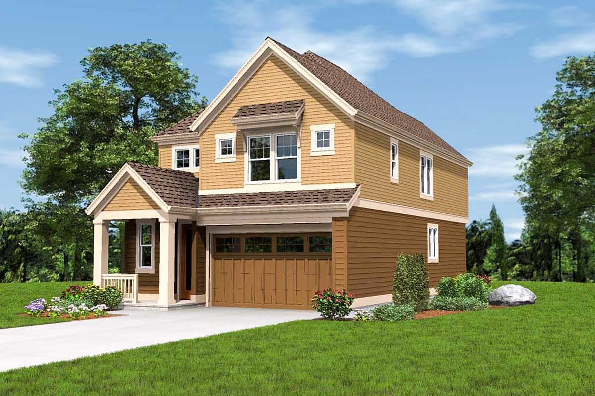 Plan 69502AM: Craftsman House Plan Designed for a Narrow Lot - 1851 Sq Ft - Architectural Designs - Image #11 - Northwest, Traditional