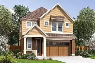 Craftsman House Plan Designed for a Narrow Lot - 1851 Sq Ft - Architectural Designs