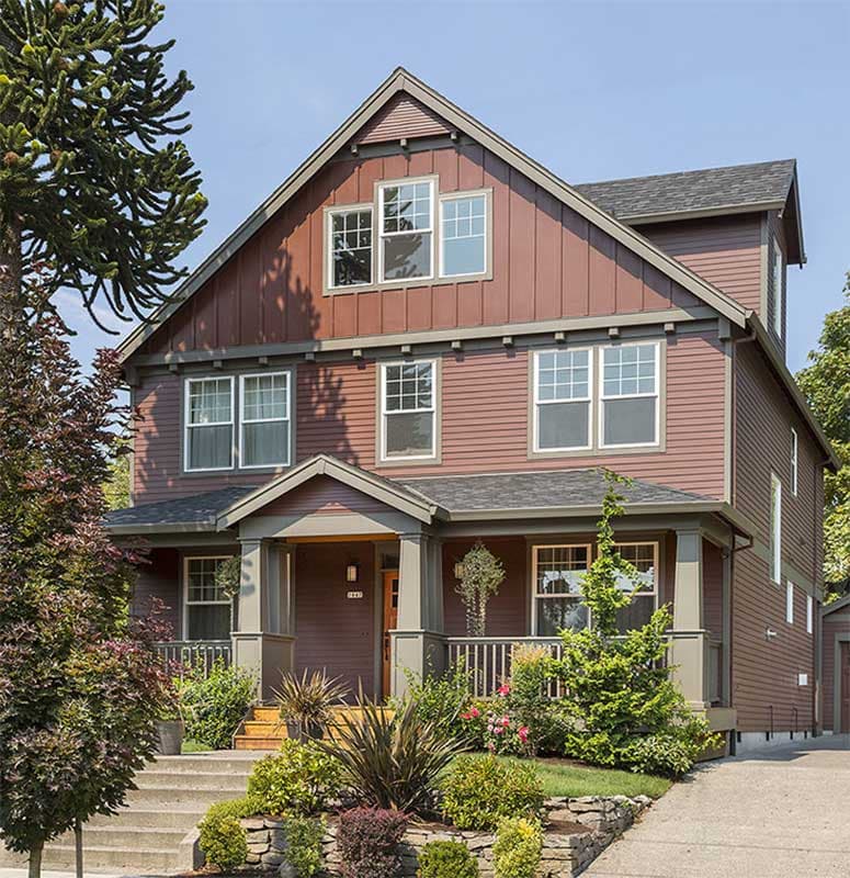 Plan 69506AM: 28-foot Wide Compact Craftsman with Third Story Bonus Level - Image #4 - Craftsman, Northwest, Rustic