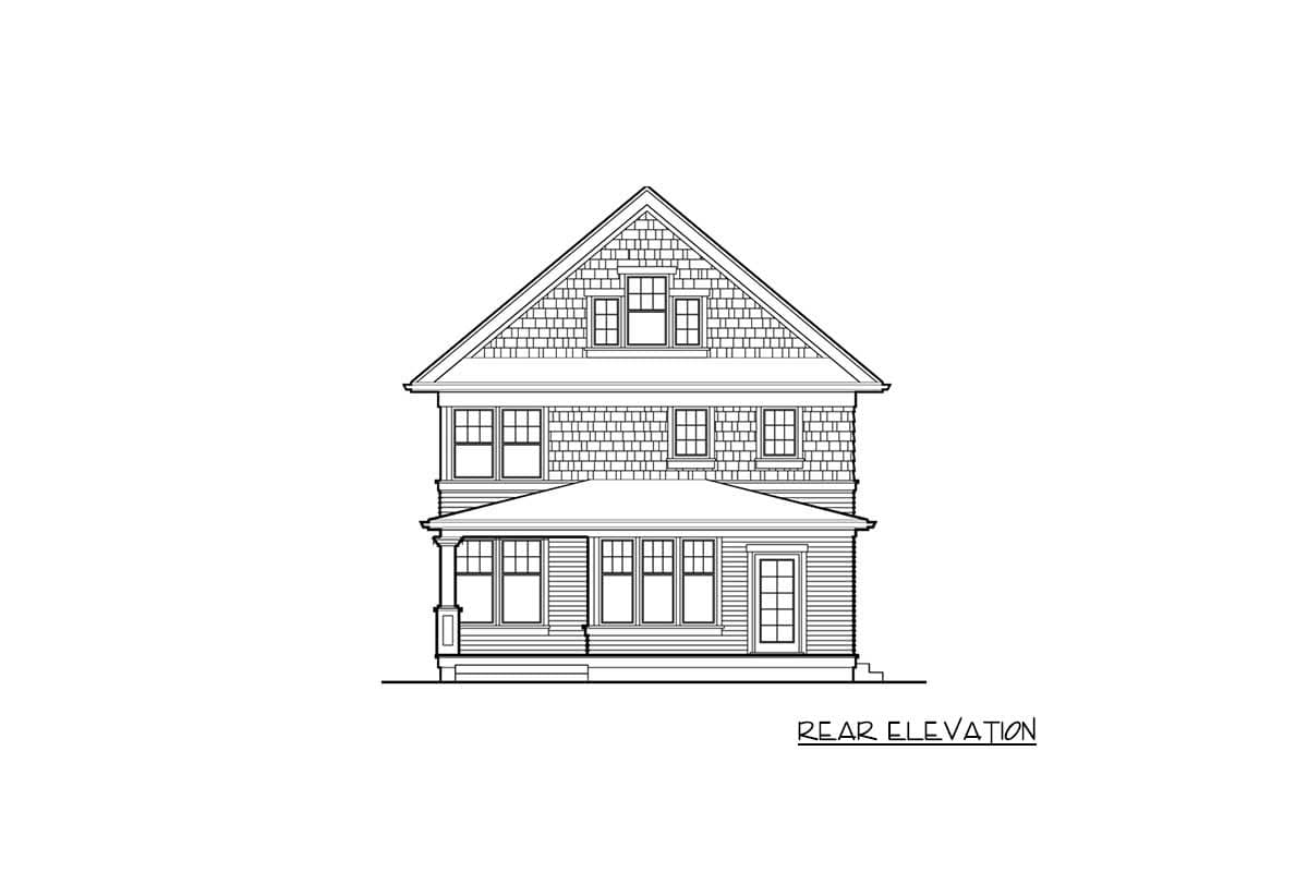 Plan 69506AM: 28-foot Wide Compact Craftsman with Third Story Bonus Level - Image #6 - Craftsman, Northwest, Rustic