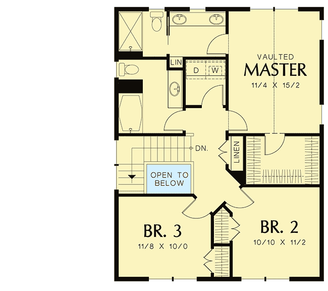 Plan 69507AM: Compact Northwest Home Plan - Floor Plan - 2nd Floor - Country, Craftsman, Northwest, Traditional