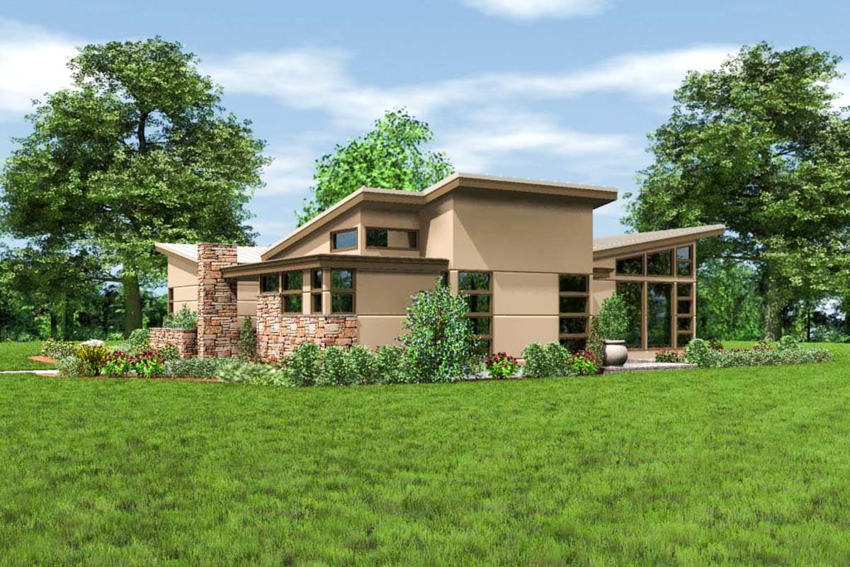 Plan 69512AM: Angular Contemporary with Courtyard - 2507 Sq Ft - Image #12 - Mid Century Modern, Modern, Prairie