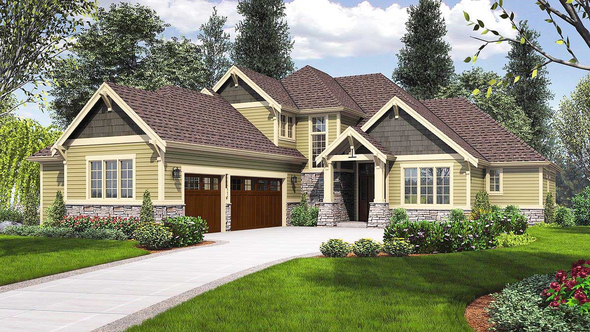 Plan 69513AM: 4-Bedroom Craftsman House Plan with Two Master Suites - Image #21 - Craftsman, Northwest