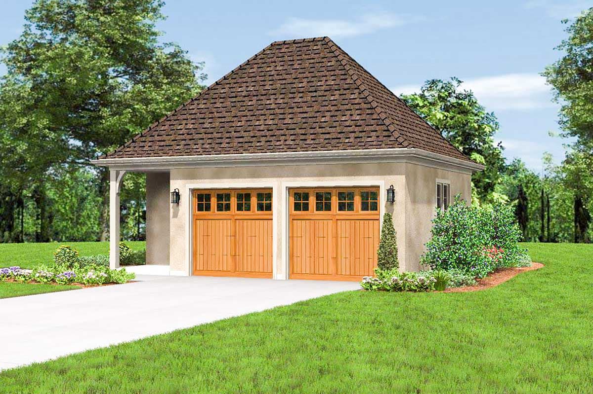 Plan 69516AM: Charming Detached 2-Car Garage - Image #12 - Acadian, European, French Country, Southern