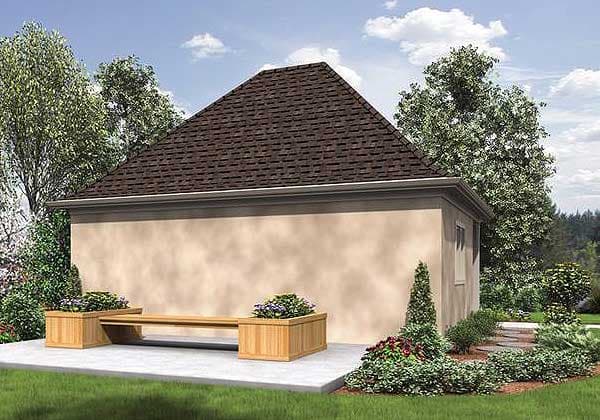 Plan 69516AM: Charming Detached 2-Car Garage - Image #7 - Acadian, European, French Country, Southern