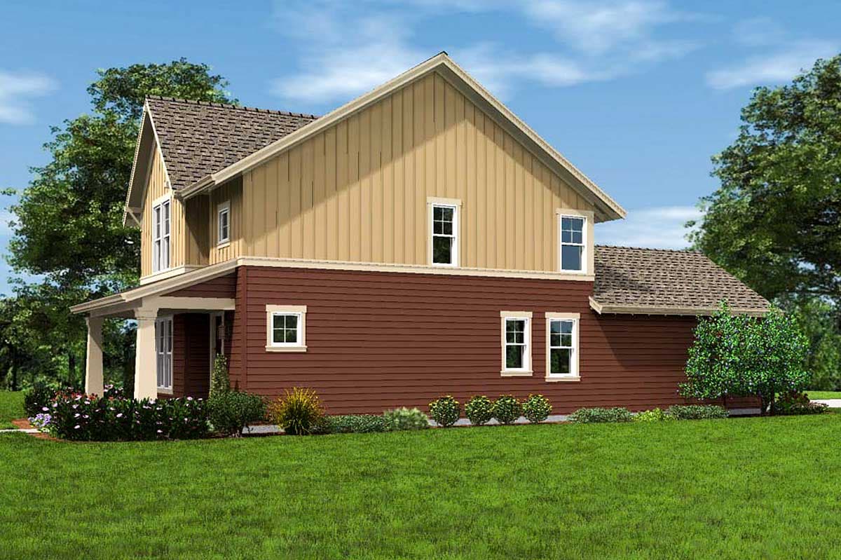 Plan 69518AM: Narrow Home Plan with Rear Garage - 1636 Sq Ft - Image #13 - Cottage, Craftsman, Northwest