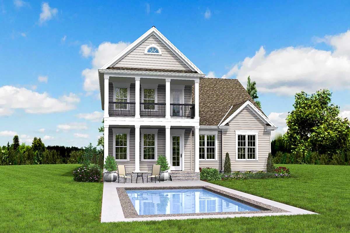 Plan 69519AM: 4-Bed Southern House Plan with Stacked Porches - Image #9 - New Orleans, Southern, Southern Traditional, Traditional