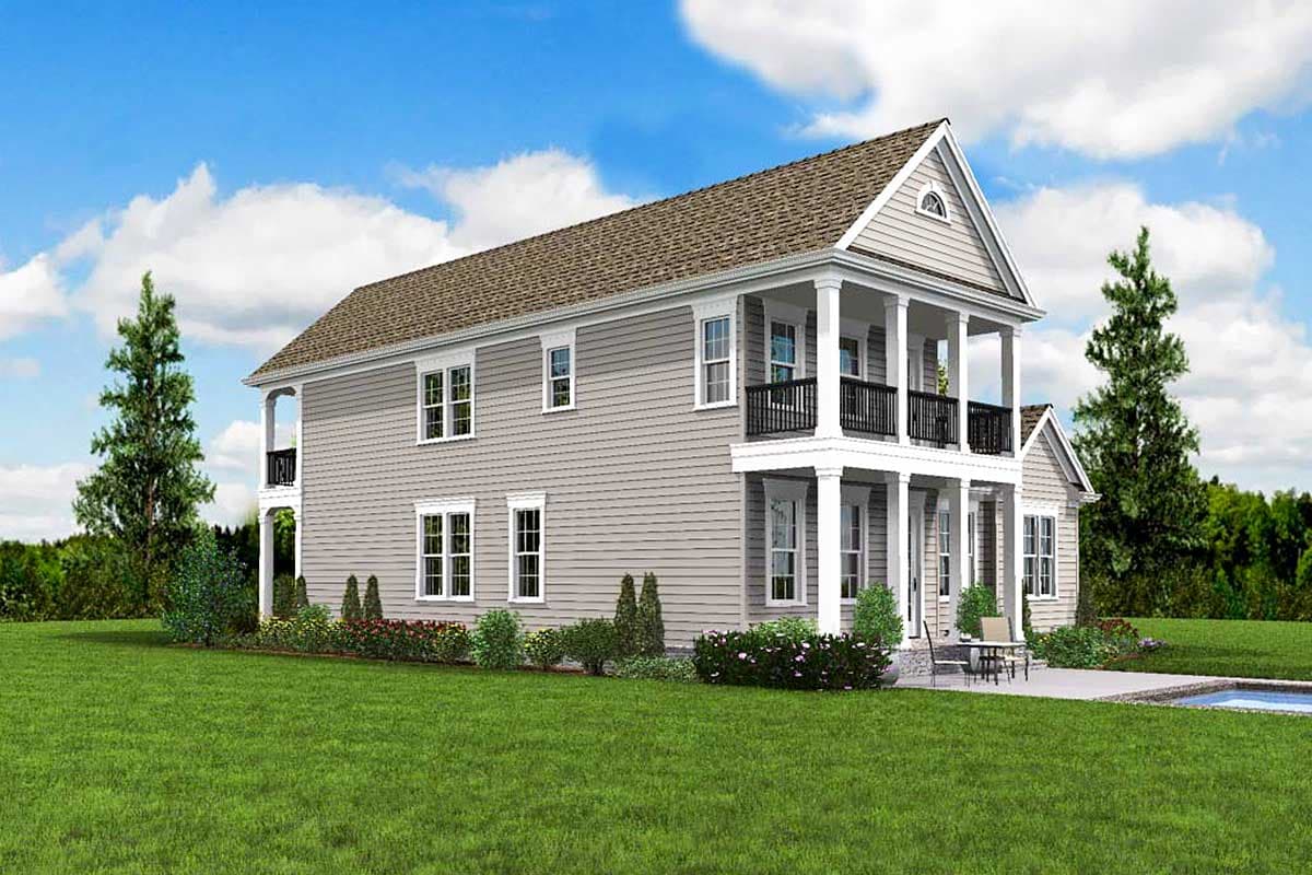 Plan 69519AM: 4-Bed Southern House Plan with Stacked Porches - Image #10 - New Orleans, Southern, Southern Traditional, Traditional