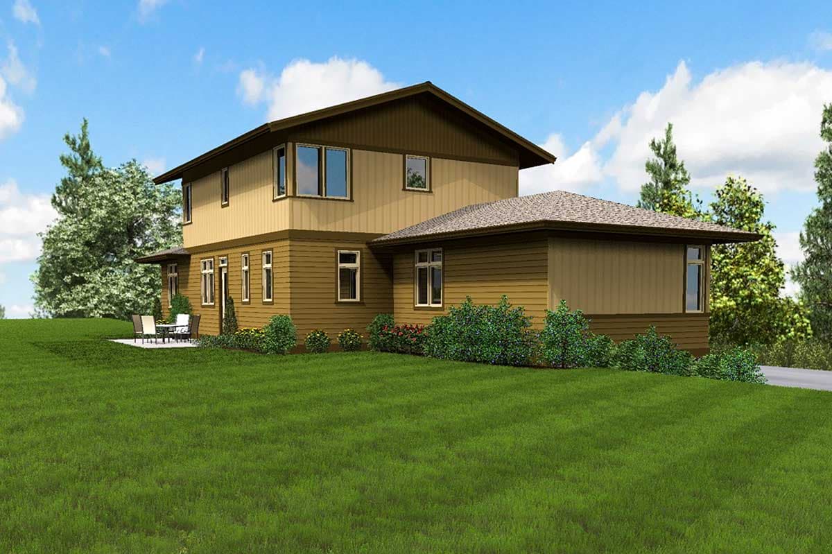 Plan 69520AM: Craftsman for Uphill Sloping Lot - Image #5 - Craftsman, Northwest