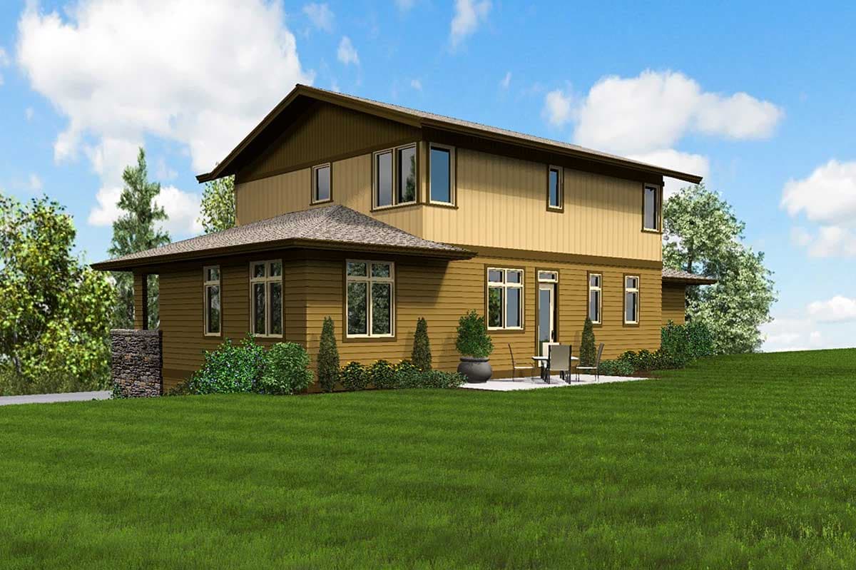 Plan 69520AM: Craftsman for Uphill Sloping Lot - Image #9 - Craftsman, Northwest