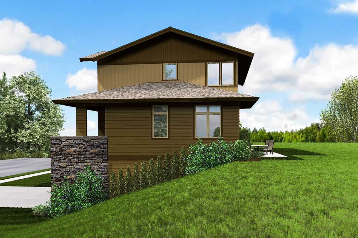 Plan 69520AM: Craftsman for Uphill Sloping Lot - Image #10 - Craftsman, Northwest