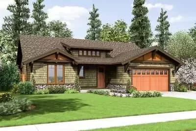 Rustic Craftsman Home Plan