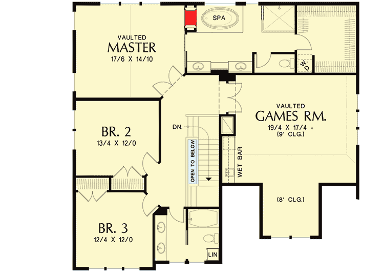 Plan 69525AM: Small Footprint, Big Personality - Floor Plan - 2nd Floor - Craftsman, Northwest, Shingle