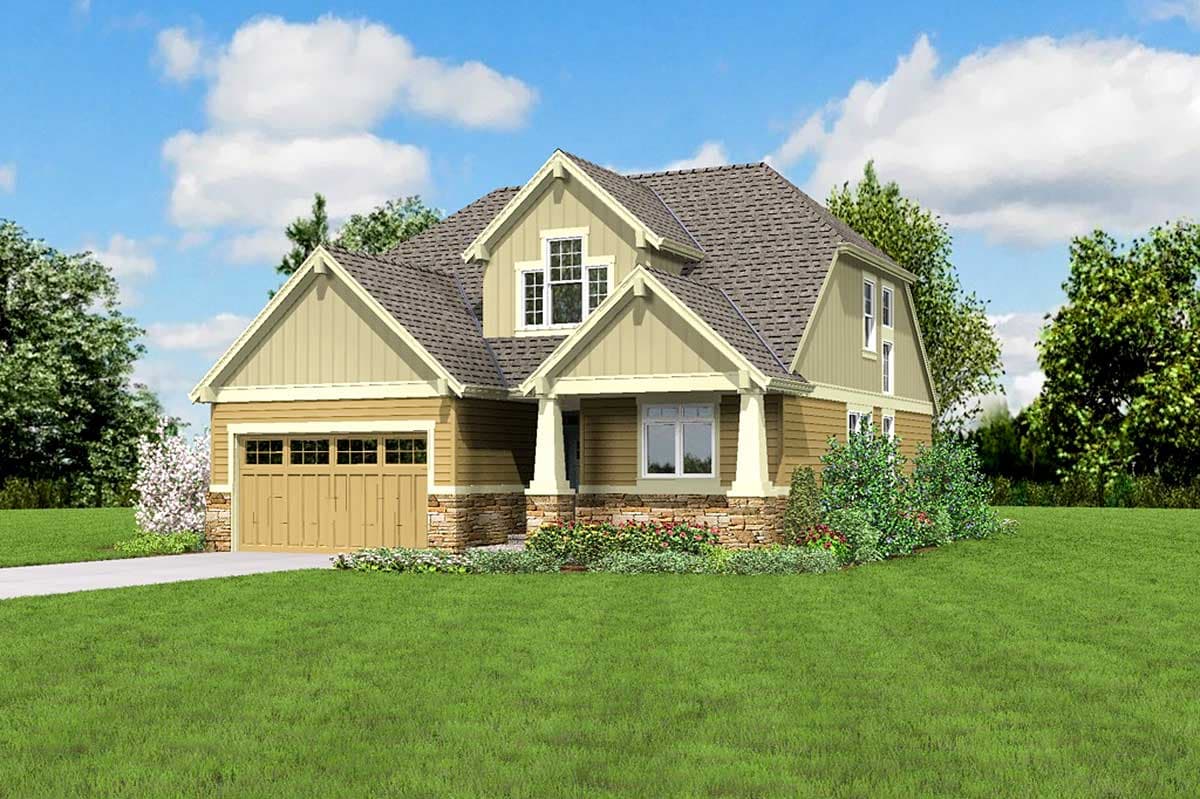 Plan 69528AM: Craftsman Cottage With Exterior Options - 1966 Sq Ft - Image #11 - Cottage, Craftsman, Northwest