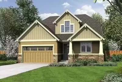 Craftsman Cottage With Exterior Options - 1966 Sq Ft