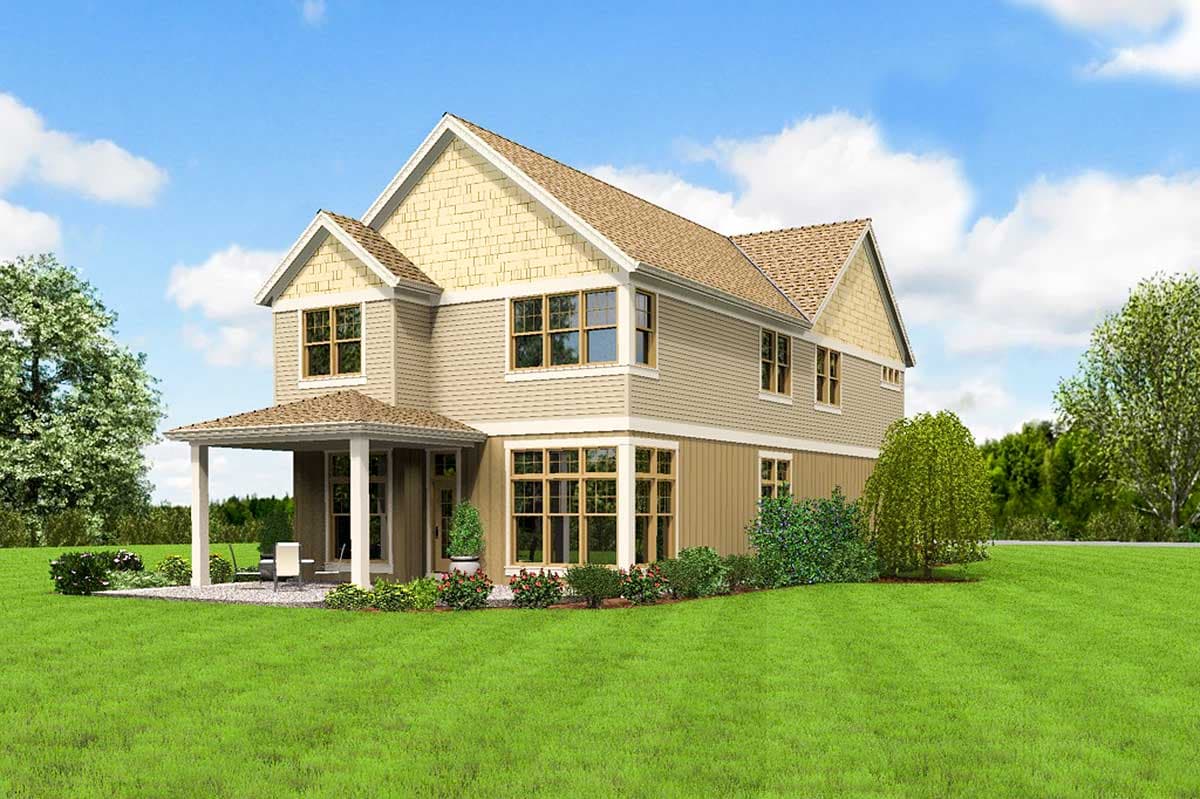 Plan 69529AM: Narrow Lot House Plan with a Pair of Porches - Image #5 - Craftsman, Northwest