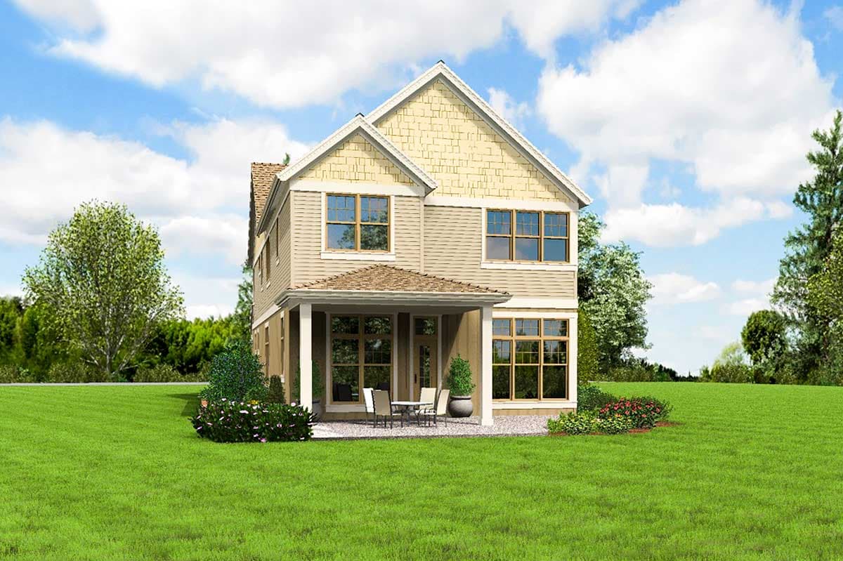 Plan 69529AM: Narrow Lot House Plan with a Pair of Porches - Image #7 - Craftsman, Northwest