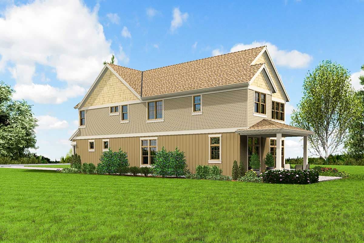 Plan 69529AM: Narrow Lot House Plan with a Pair of Porches - Image #8 - Craftsman, Northwest