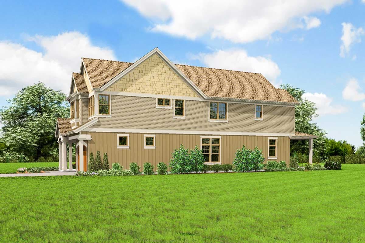 Plan 69529AM: Narrow Lot House Plan with a Pair of Porches - Image #10 - Craftsman, Northwest