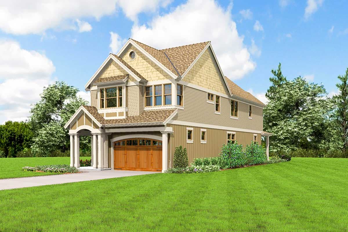 Plan 69529AM: Narrow Lot House Plan with a Pair of Porches - Image #11 - Craftsman, Northwest