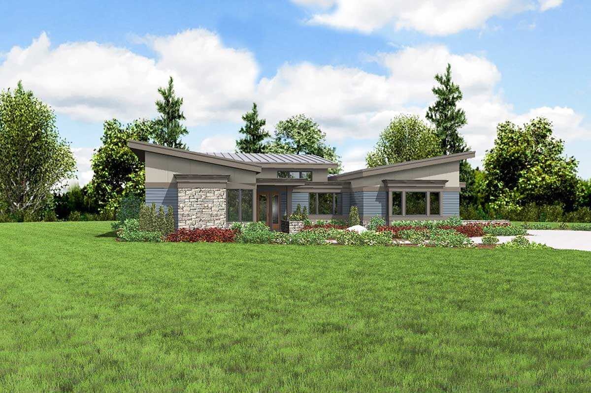 Plan 69530AM: Open, Airy and Attractive Mid-Century Modern House Plan - Image #13 - Contemporary, Mid Century Modern, Modern, Northwest, Prairie