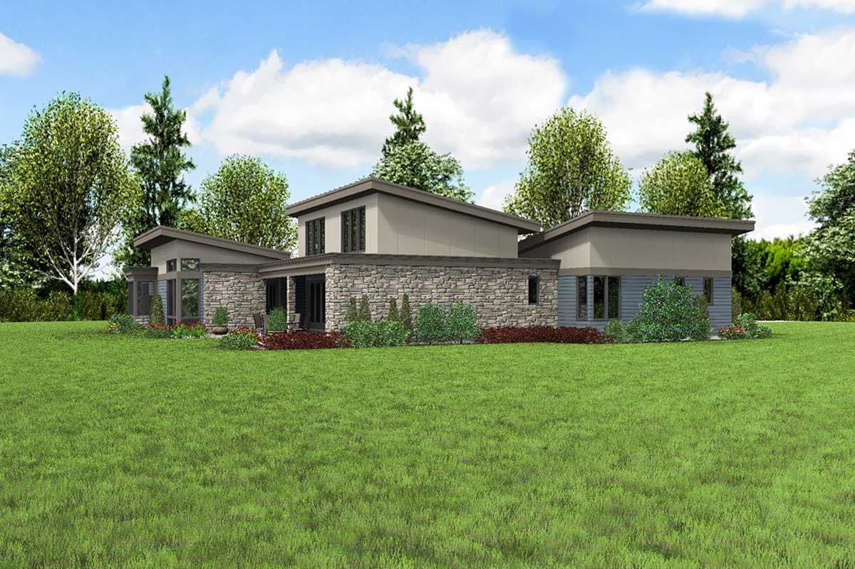 Plan 69530AM: Open, Airy and Attractive Mid-Century Modern House Plan - Image #16 - Contemporary, Mid Century Modern, Modern, Northwest, Prairie