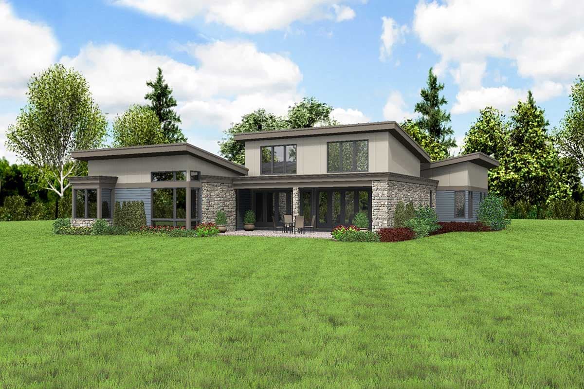 Plan 69530AM: Open, Airy and Attractive Mid-Century Modern House Plan - Image #17 - Contemporary, Mid Century Modern, Modern, Northwest, Prairie