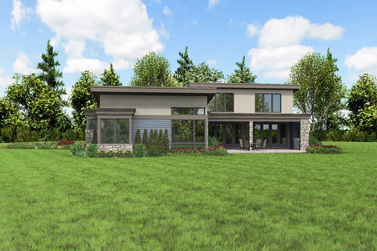 Plan 69530AM: Open, Airy and Attractive Mid-Century Modern House Plan - Image #18 - Contemporary, Mid Century Modern, Modern, Northwest, Prairie