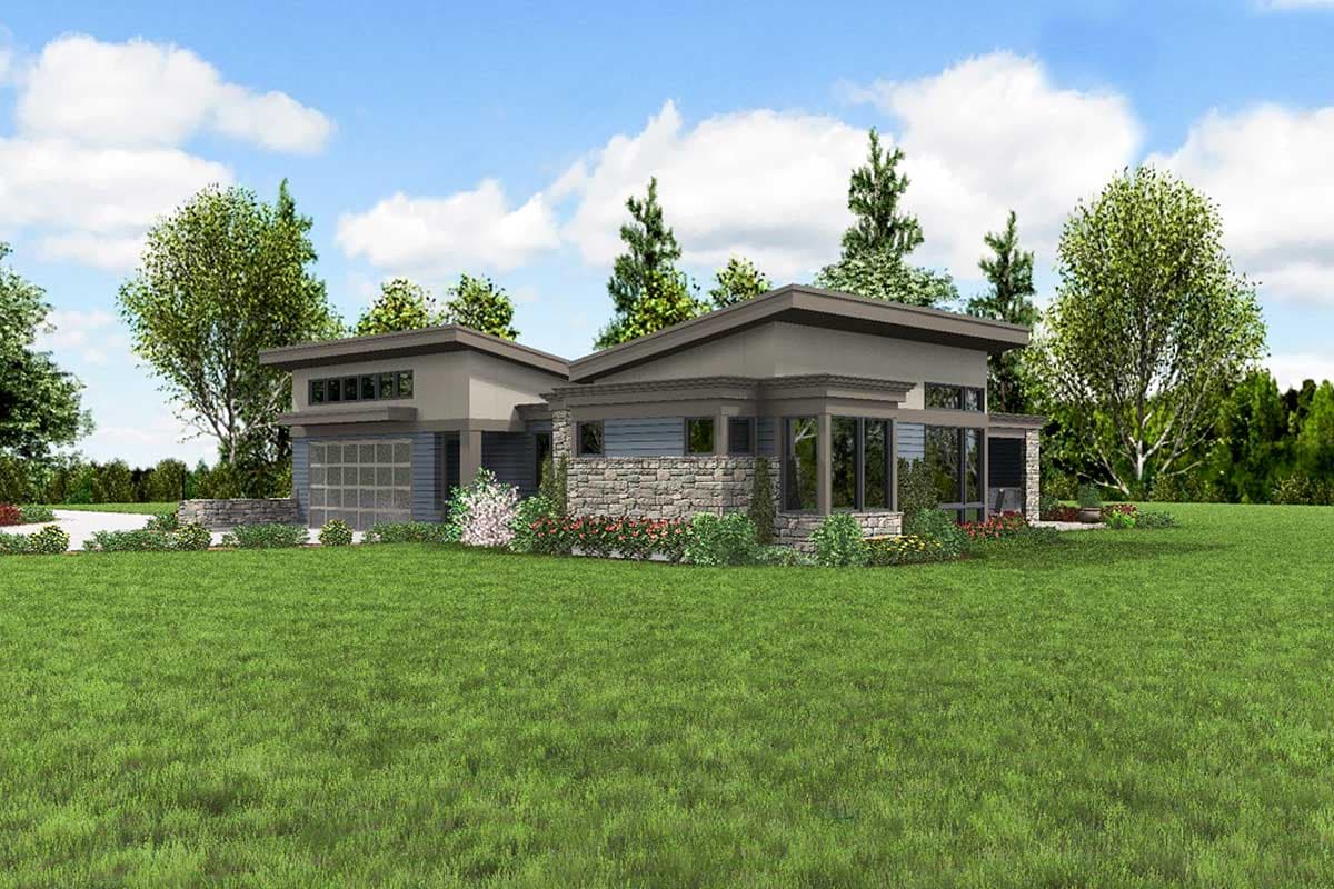 Plan 69530AM: Open, Airy and Attractive Mid-Century Modern House Plan - Image #19 - Contemporary, Mid Century Modern, Modern, Northwest, Prairie