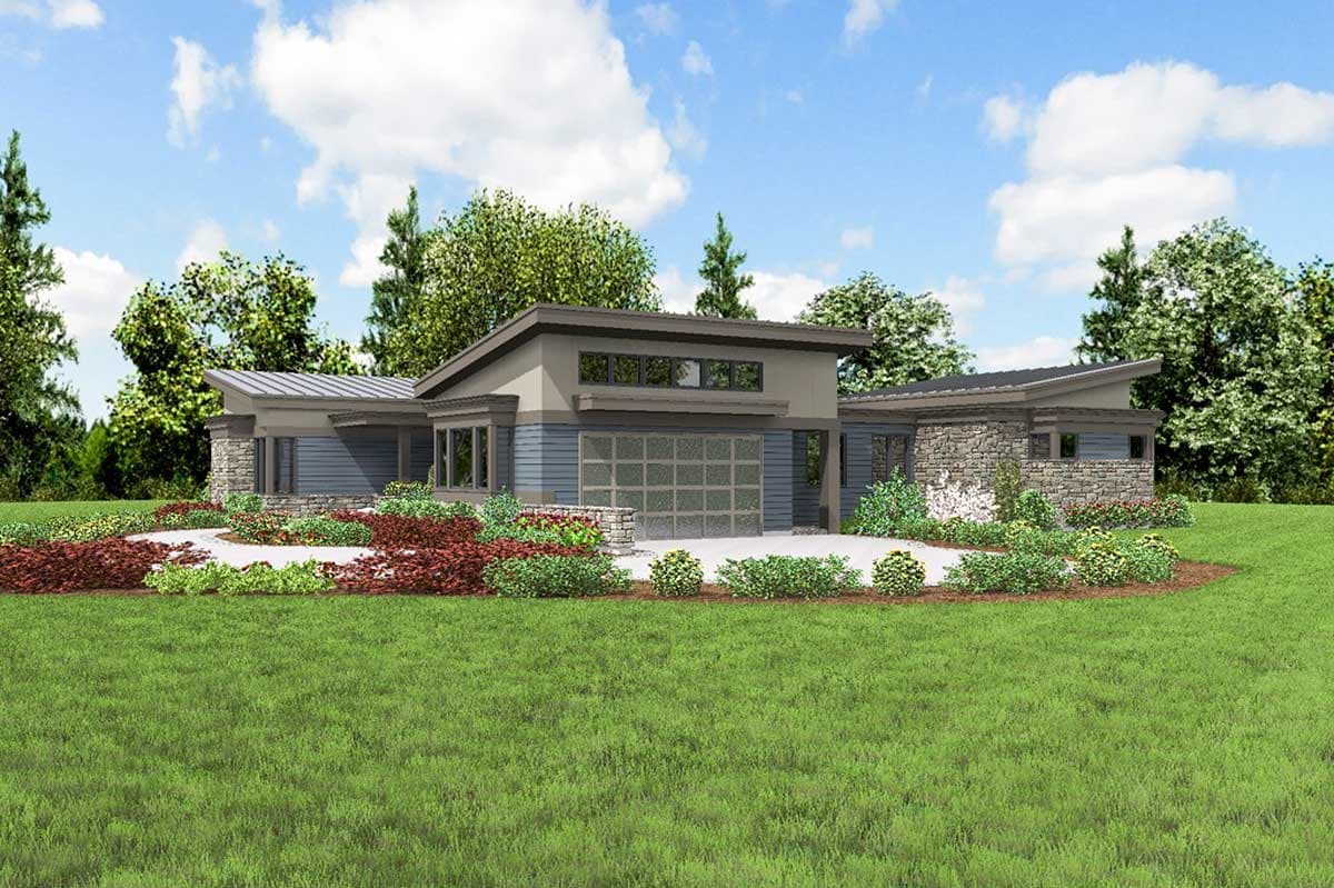 Plan 69530AM: Open, Airy and Attractive Mid-Century Modern House Plan - Image #21 - Contemporary, Mid Century Modern, Modern, Northwest, Prairie