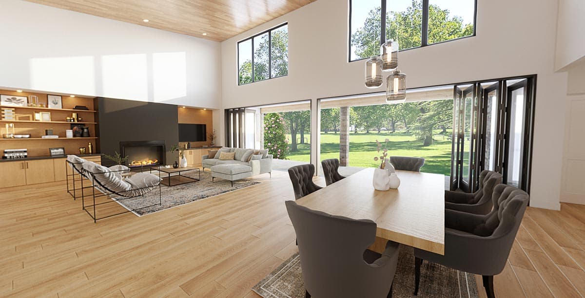 Plan 69530AM: Open, Airy and Attractive Mid-Century Modern House Plan - Image #10 - Contemporary, Mid Century Modern, Modern, Northwest, Prairie