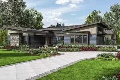 Open, Airy and Attractive Mid-Century Modern House Plan